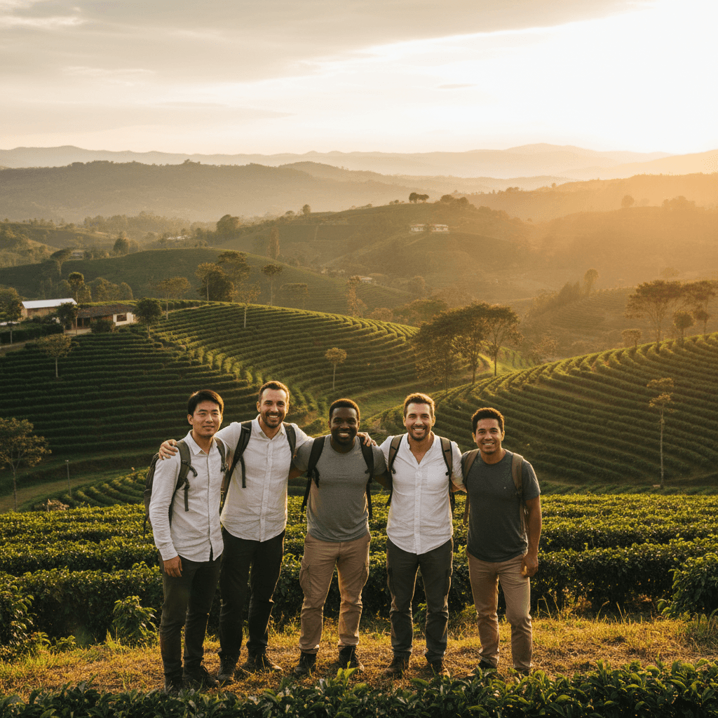 Passportbros gathering in Colombia coffee country